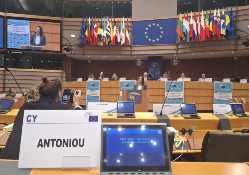 Image for the Tweet beginning: Στην Ολομέλεια της Ευρωπαϊκής Οικονομικής